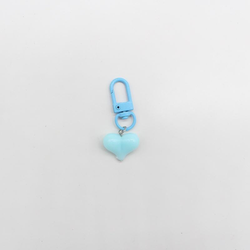 Macaron Color Heart-shaped Couple Keychain Pendant