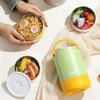 Hot And Cold Food Container 900ml Hot Lunch Box For Kids Leak-Proof Wide Mouth Bowl With 3 Layered Design For All Kinds Of