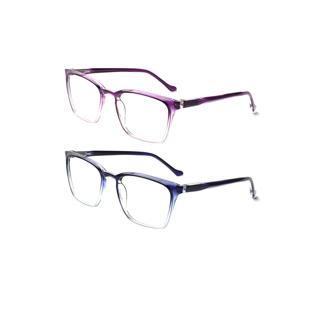 TUREZING Reading Glasses For Men Women Rectangular Gradient Color Fashion Prescription Glasses Lightweight Durable