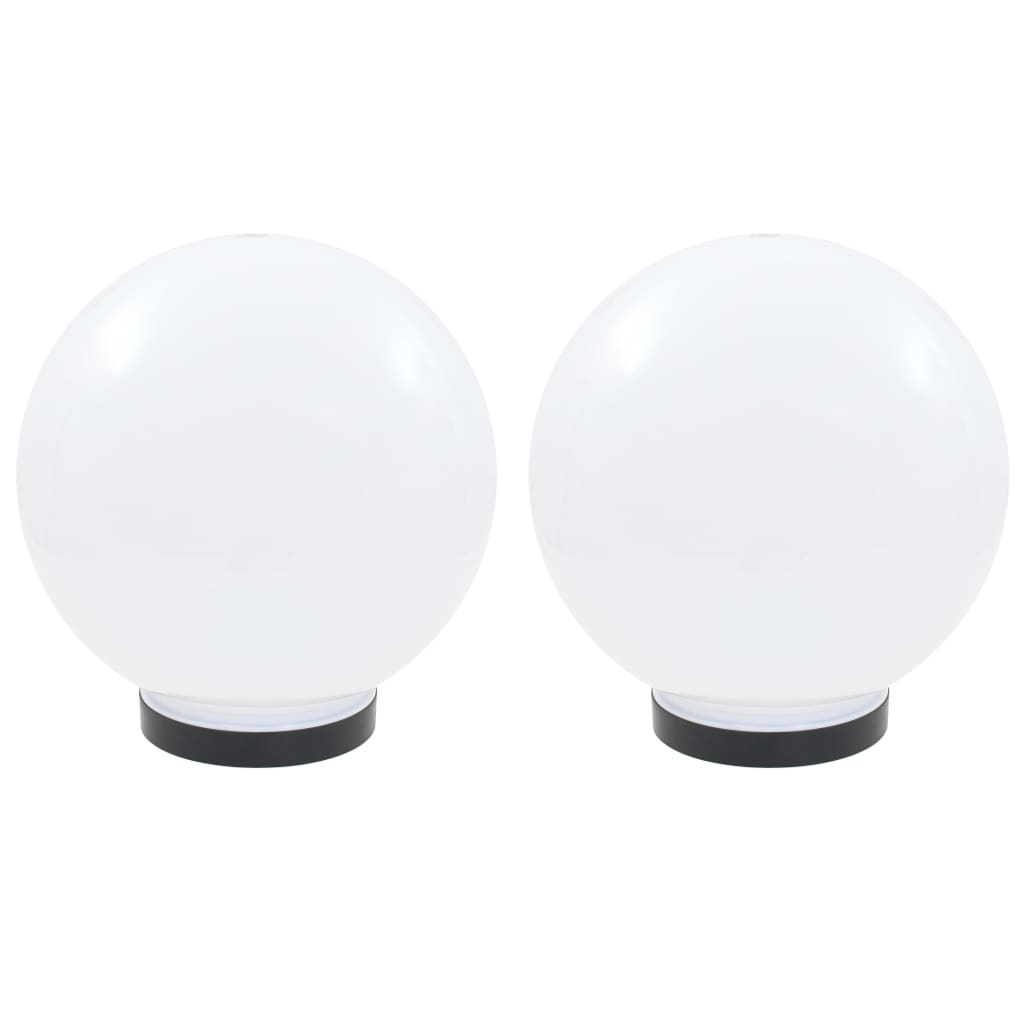 vidaXL LED-Gartenleuchten 2 Stk. Kugelförmig 25 cm PMMA