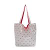 2025 summer new canvas bag tote oversized bag shopping commuting large capacity fashionable simple and cute embroidery pattern