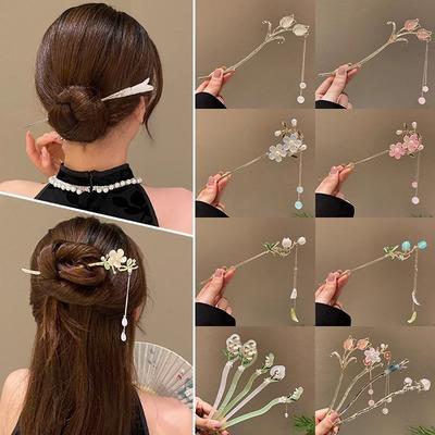 1Pcs Hair Clip Ancient Chinese Hairpin New Chinese Style Hair Insert Durable Hair Stick