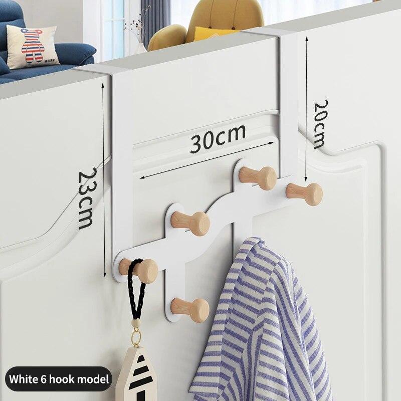 Modern Fashion Door Back Hook Bedroom Porch Free Punch Coat Hook Bathroom Door Hook Towel Rack Metal Hook