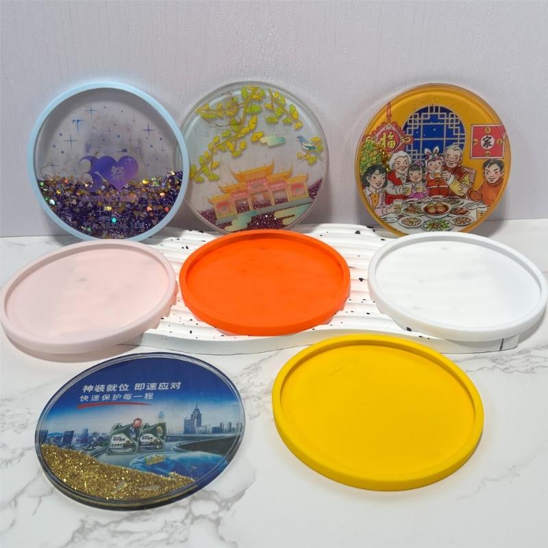 Resin Coaster Silicone Molds Durable Silicone Coaster Molds for Resin Casting Cup Mat Epoxy Resin Mold Crafts Decoration