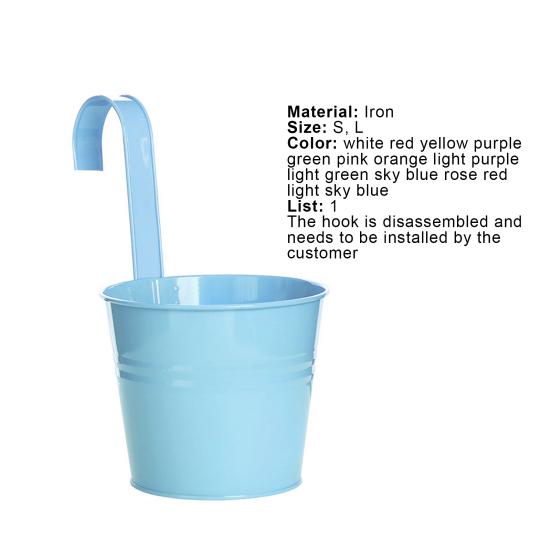 Exquisiter eiserner Hängeblumentopf für Balkondekoration