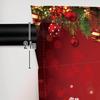 Christmas Snowflake Window Curtains Xmas Ornaments Coniferous Pine Tree Tinsel Theme Bedroom Living Room Decorative Curtain Polyester Perfect For Area