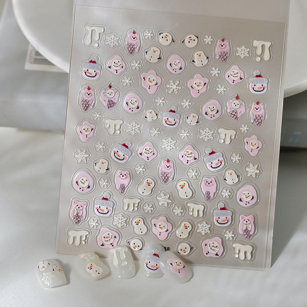 3D Ocean Fish Nail Art Stickers: Cute Coral and Goldfish Scenery