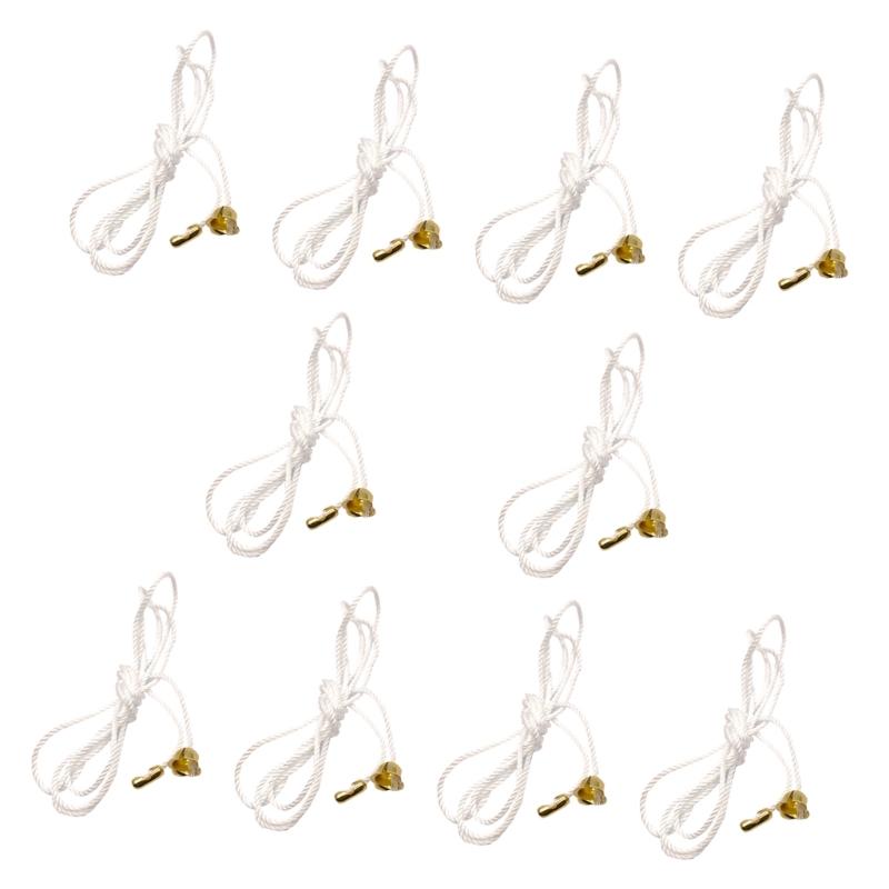Comfortable Cotton Pull Rope 10Pcs Room Fan Light Change Cord With Metal Link Set