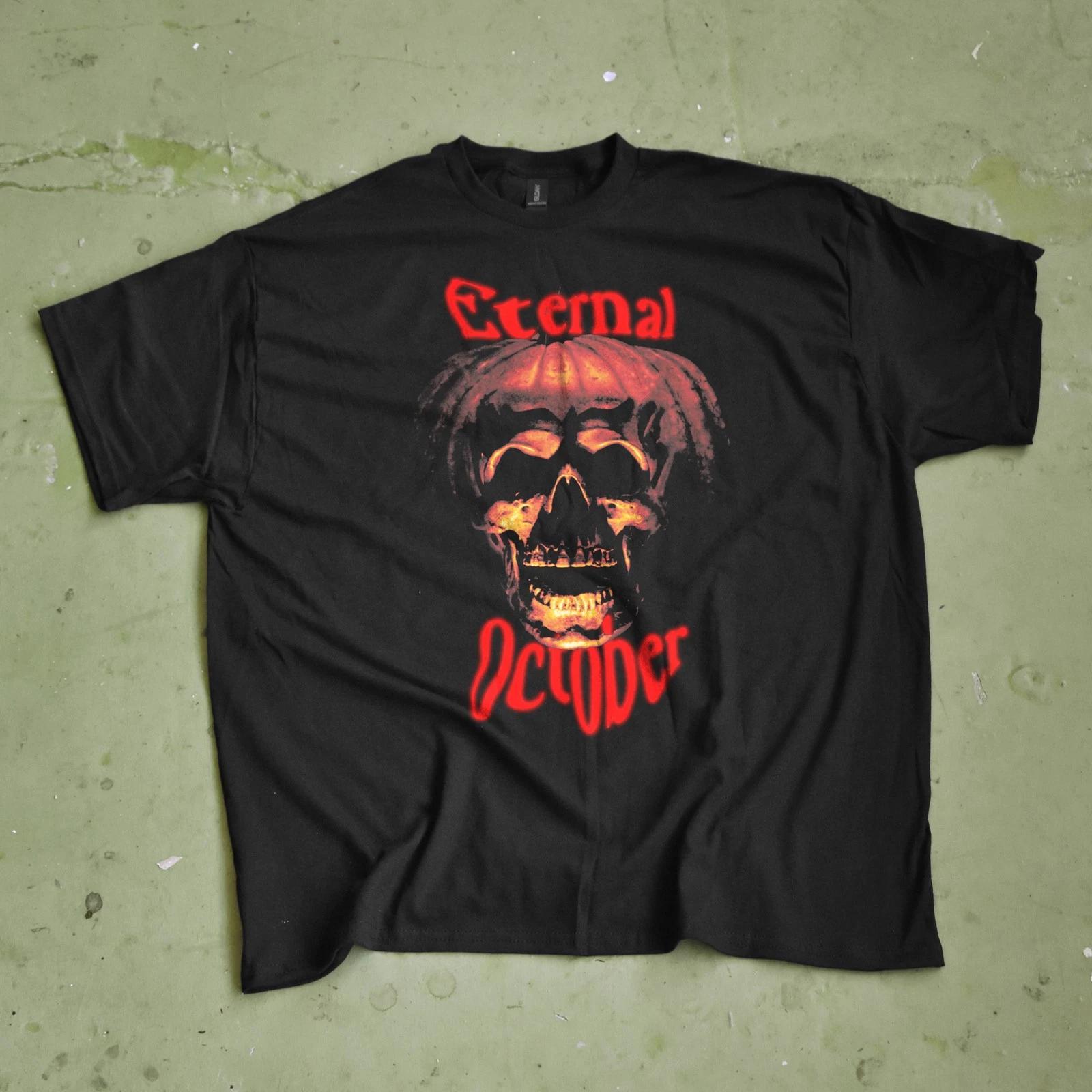 Halloween Shirt | Pumpkin Skull Halloween T-Shirt | Michael Myers Tee 4XL