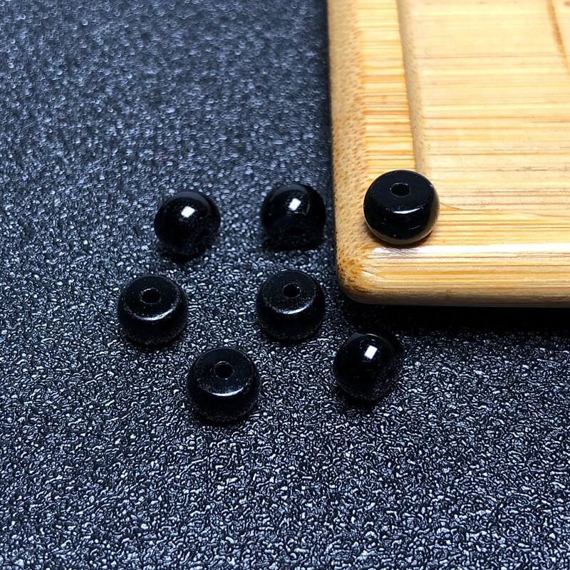 Black Agate Spacer Beads for DIY Handcrafted Accessories