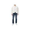 Calvin Klein Jeans Short Bread Jacket Loose Two-Way Zipper Cotton Jacket Unisex Jackets Ivory J400468YBI