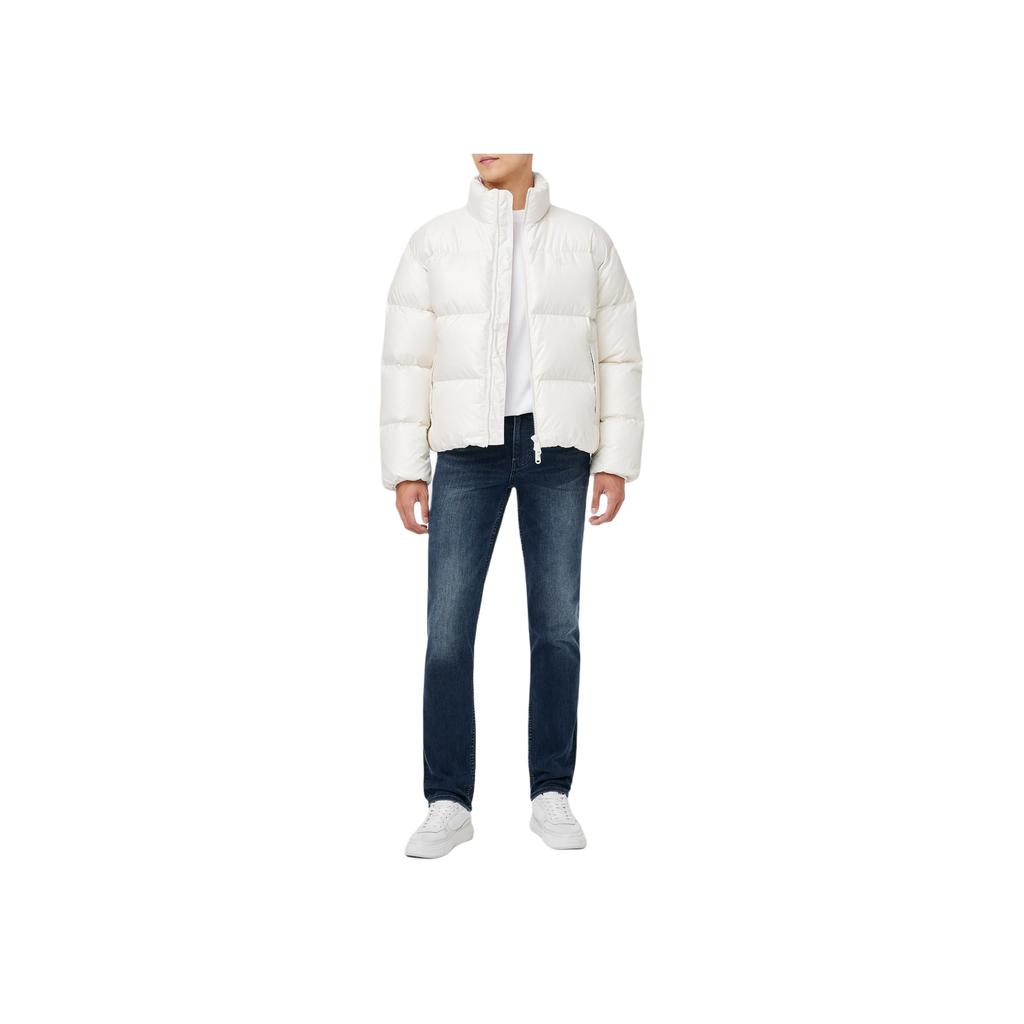 Calvin Klein Jeans Short Bread Jacket Loose Two-Way Zipper Cotton Jacket Unisex Jackets Ivory J400468YBI