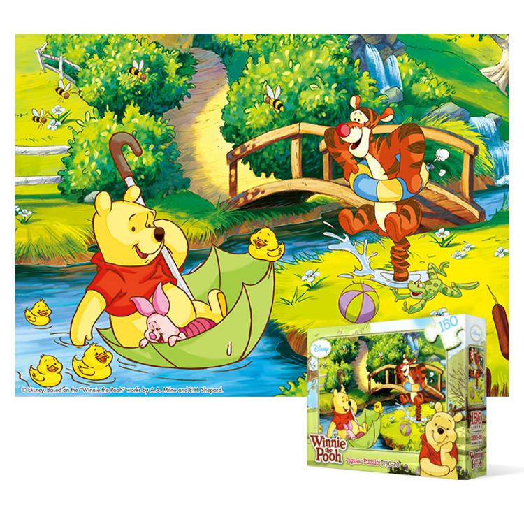 Winnie the Pooh - Umbrella Sailboat Jigsaw Puzzle Disney Animation 150 Pieces, Popular Korean Puzzle