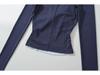 American Spicy Girl Colorblock Twisted Long Sleeve Contrast Halter Shirt - Women's Spring/Autumn Slim Fit 