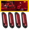Red 4-LED Side Marker Lights RV Truck Trailer Clearance Light Lamp Waterproof 4x