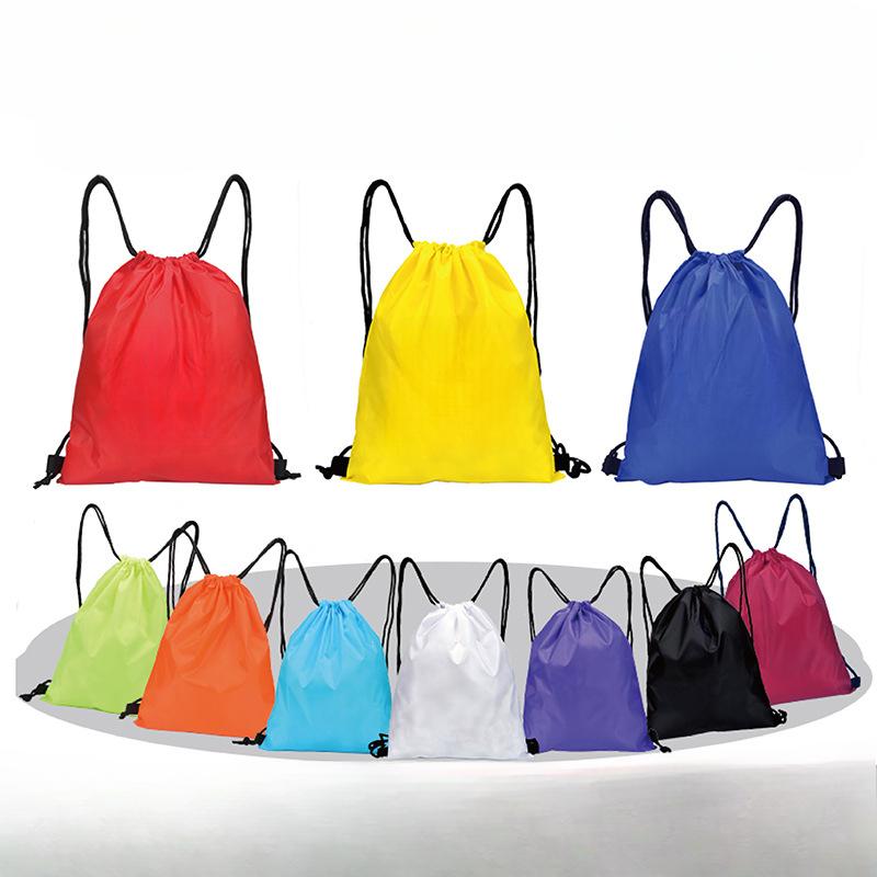 Polyester, Drawstring Pocket, Double Shoulder Drawstring Backpack, Drawstring Backpack Bag, Sports and Fitness, Waterproof, Oxford Cloth Storage Bag