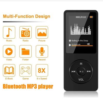 8GB Bluetooth kompatibilní MP3 přehrávač Hudební přehrávač Přenosný MP4 FM rádio Externí Ultra tenký Studentský MP3 Záznamový pero
