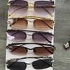 Rimless Sunglasses Fashion Metal Eyeglasses Women Men Shades Square Sun Glasses for Female Male Summer Traveling Lentes De Sol