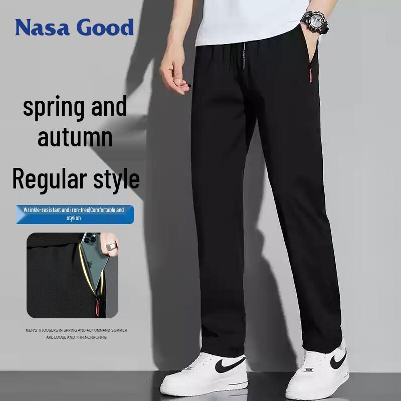 

NASA GOOD Men s Casual Straight-Leg Pants 4XL