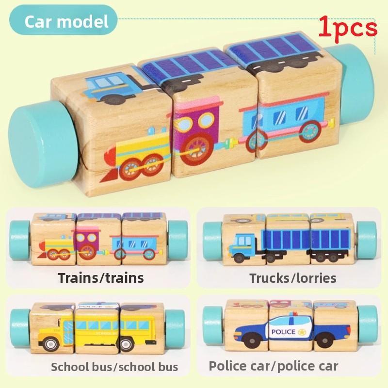 Toddler 3d Wooden Rotating Puzzle Toy For Cognitive Growth And Dexterity Hand