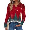 Women's Printed Long Sleeve Shirts Elegant Casual Tops Trendy Shirts Tops