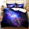 3D Galaxy Duvet Cover Set Single double Twin/Queen 2pcs/3pcs/4pcs bedding sets Universe Outer Space Themed Bed Linen 2