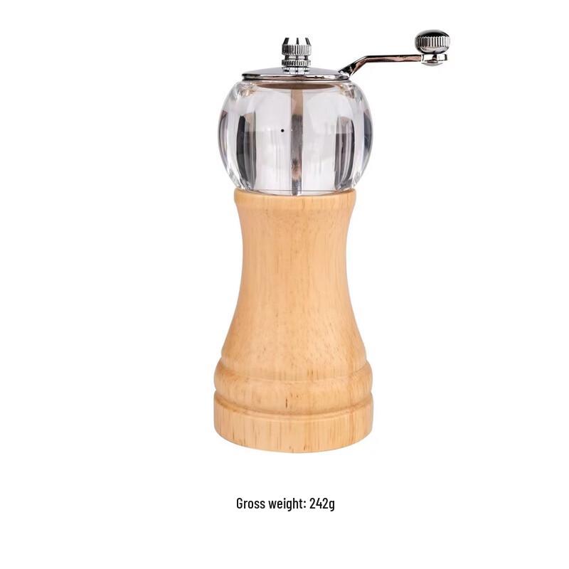 

Hand-Crank Solid Wood & Acrylic Pepper Grinder