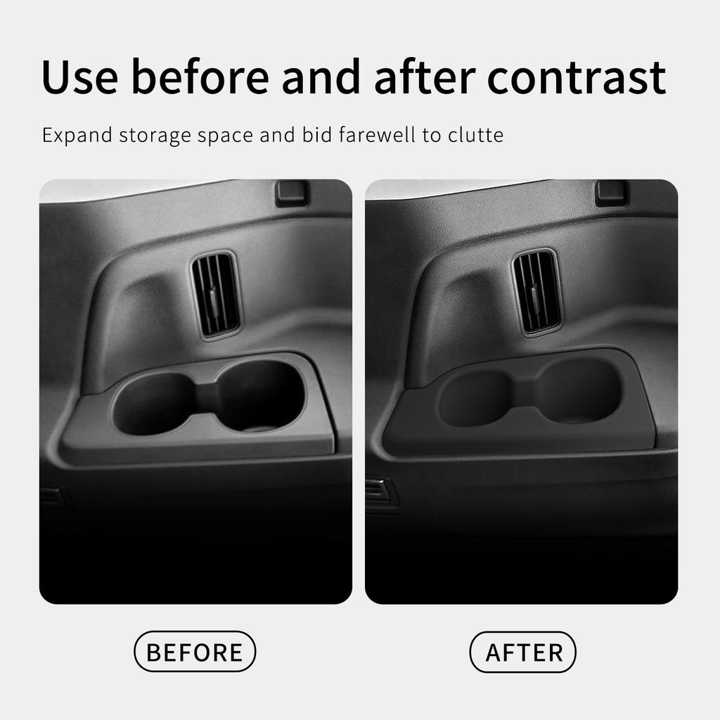 For Honda Pilot 2025-2025 Car 3rd Row Water Cup Holder Anti-Slip Shock-Absorbing Storage Tray Tidying Car Accessories