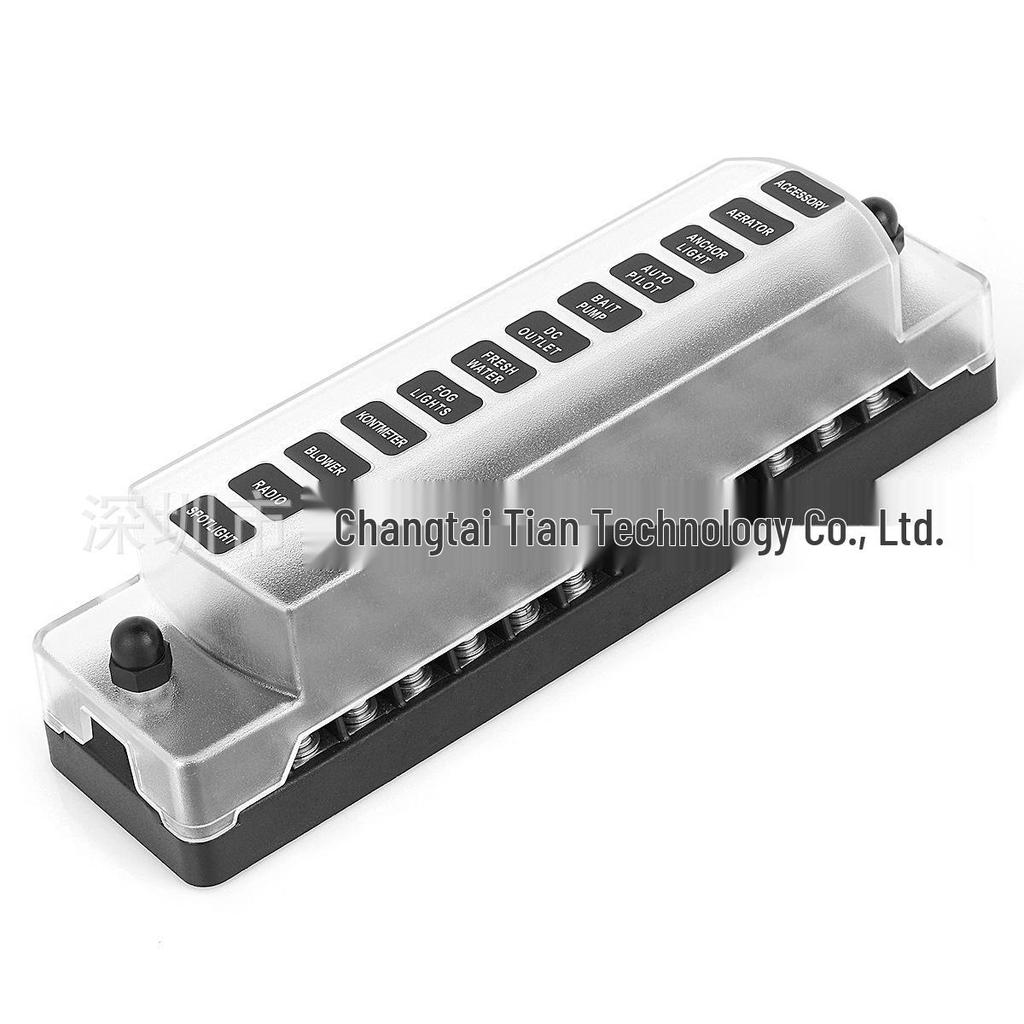 Compatible 6 or 12-Way M5 Screw Connector Car Fuse Box Holder