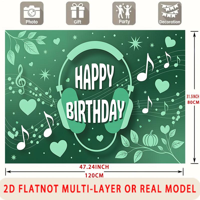 Party Backdrop Birthday Green Photo Booth Background Front Door Decor