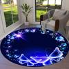1pc Office Carpet Chair Mats Butterfly Sparkle Circular Frame Perfect for Decorating Office Chairs, Living Rooms, Or Bedrooms