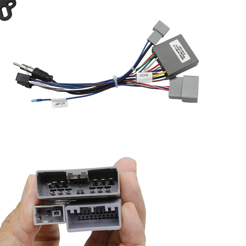 For Honda Civic Double Din Fascia Radio Dvd Stereo Cd Panel Dash Mounting Installation Trim Kit Face Frame Bezel with Wire Harne