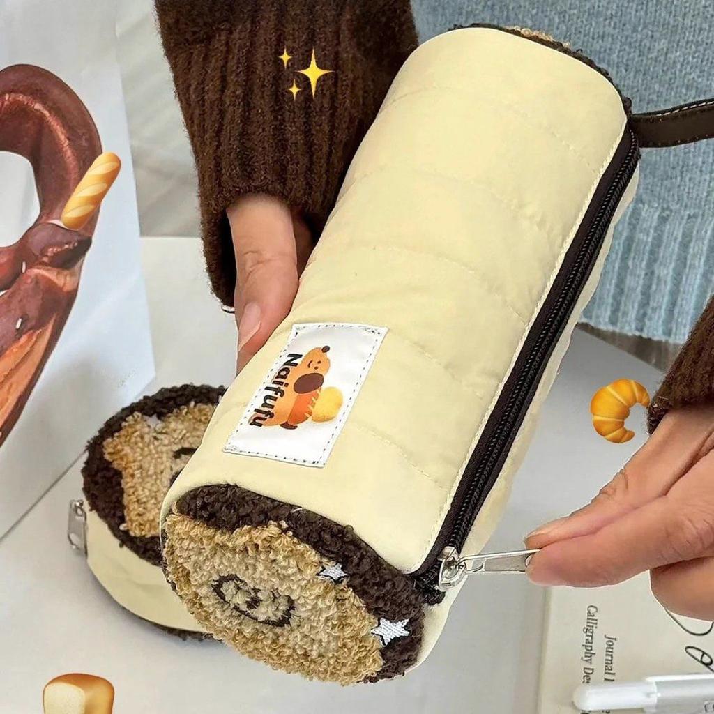 1Pc Creative Design Cylindrical Pencil Case for Student Fashion Korean Transparent Pencil Pouch Large Capacity Stationery Holder