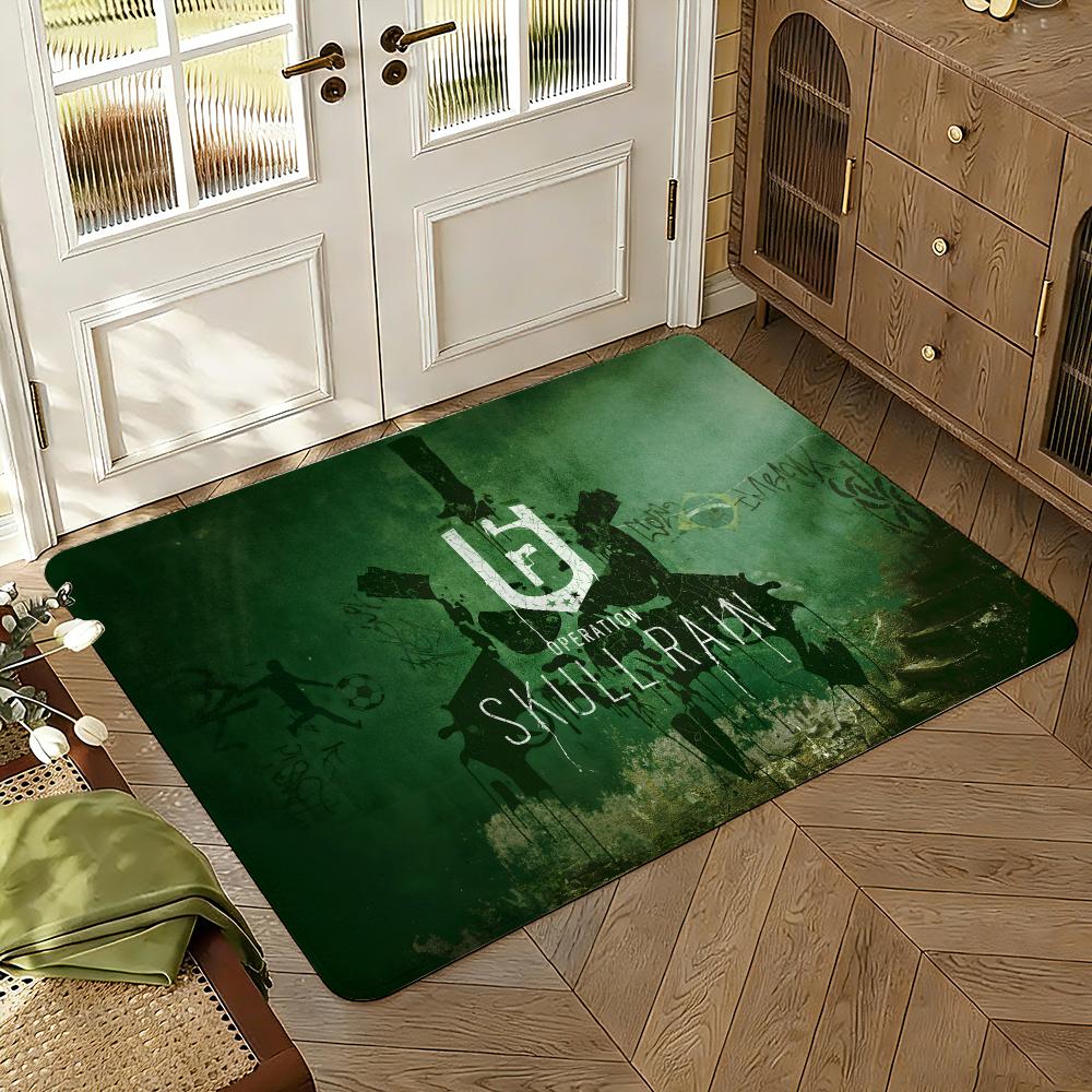 Tom C-Clancys R-Rainbow Six Siege Game Floor Mat Soft Thickened Non-Slip Bedroom Living Room Door Mat Home Decor Flannel Rugs