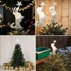 Dog Lover Holiday Gift Metal Christmas Tree Topper 11.81 Inch Cute Dachshund Topper Pet Ornament with Star Decoration Gifts for Lovers Modern
