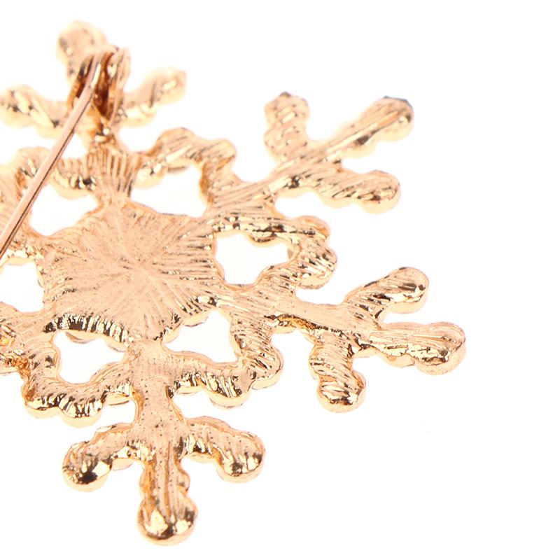 Strassprydd Snöflinga Vinter Dam Mode Brosch Glittrande Kristall Broschnålar Smycken Broscher Dam Julklapp