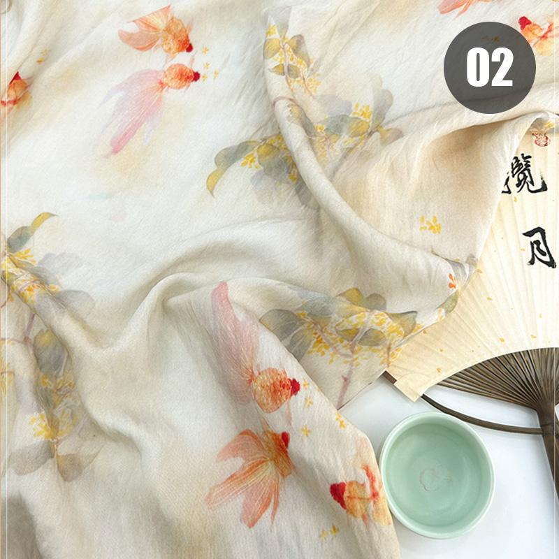 

50x150 см летняя тонкая льняная ткань Tencel в китайском стиле династии Тан принцесса живопись ткань для самостоятельного шитья платье ханьфу чонсам 50x150cm