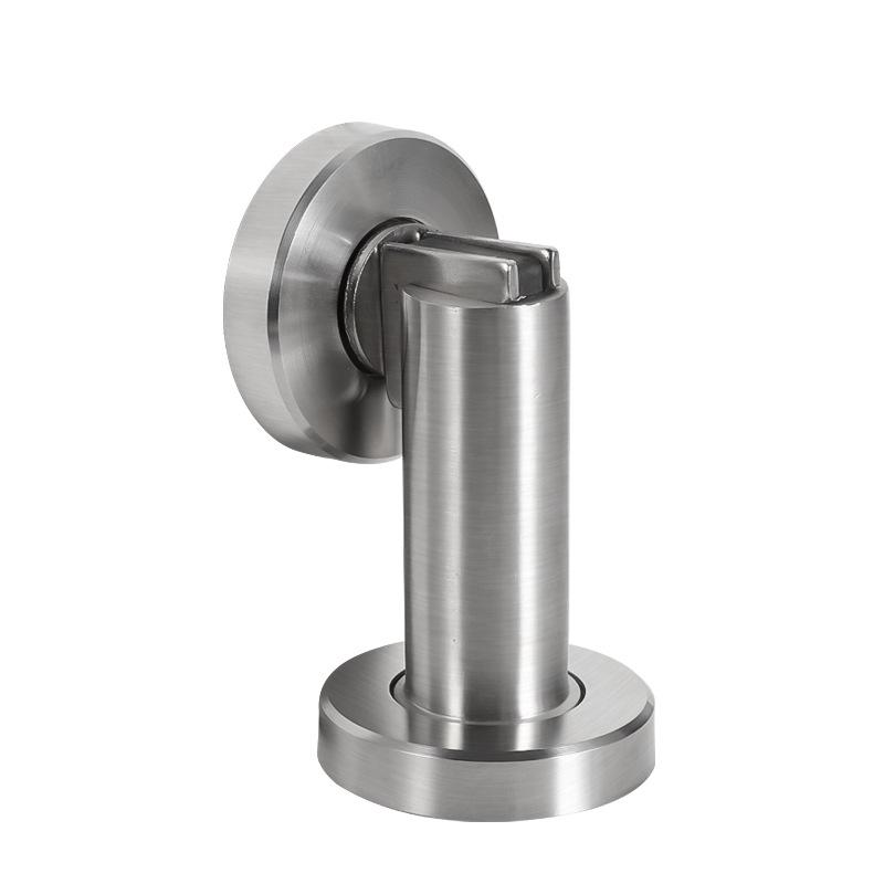 304 Stainless Steel Magnetic Door Stopper – Thickened Anti-Collision Design, High-Grade Black Wall Suction for Room