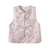 Crew Neck Sleeveless Vest Jacquard Woven Gold New Retro Chic Temperament High-end Short Vest