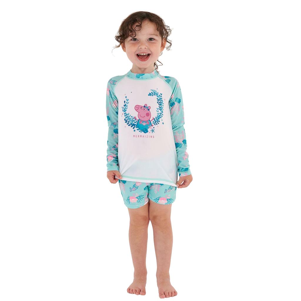 Regatta Childrens/Kids Peppa Pig Rash Guard Set