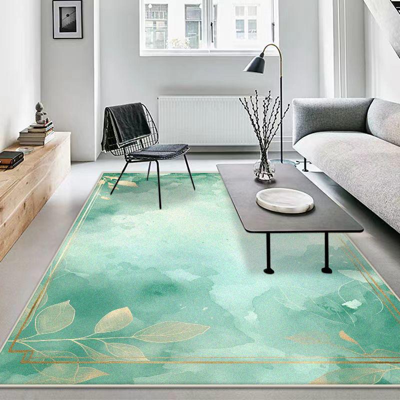 Golden Border Non-slip Home Decoration Luxury Living Room Rugs Big Size Soft Foldable Bedroom Carpet Easy Clean Sofa Table Mat