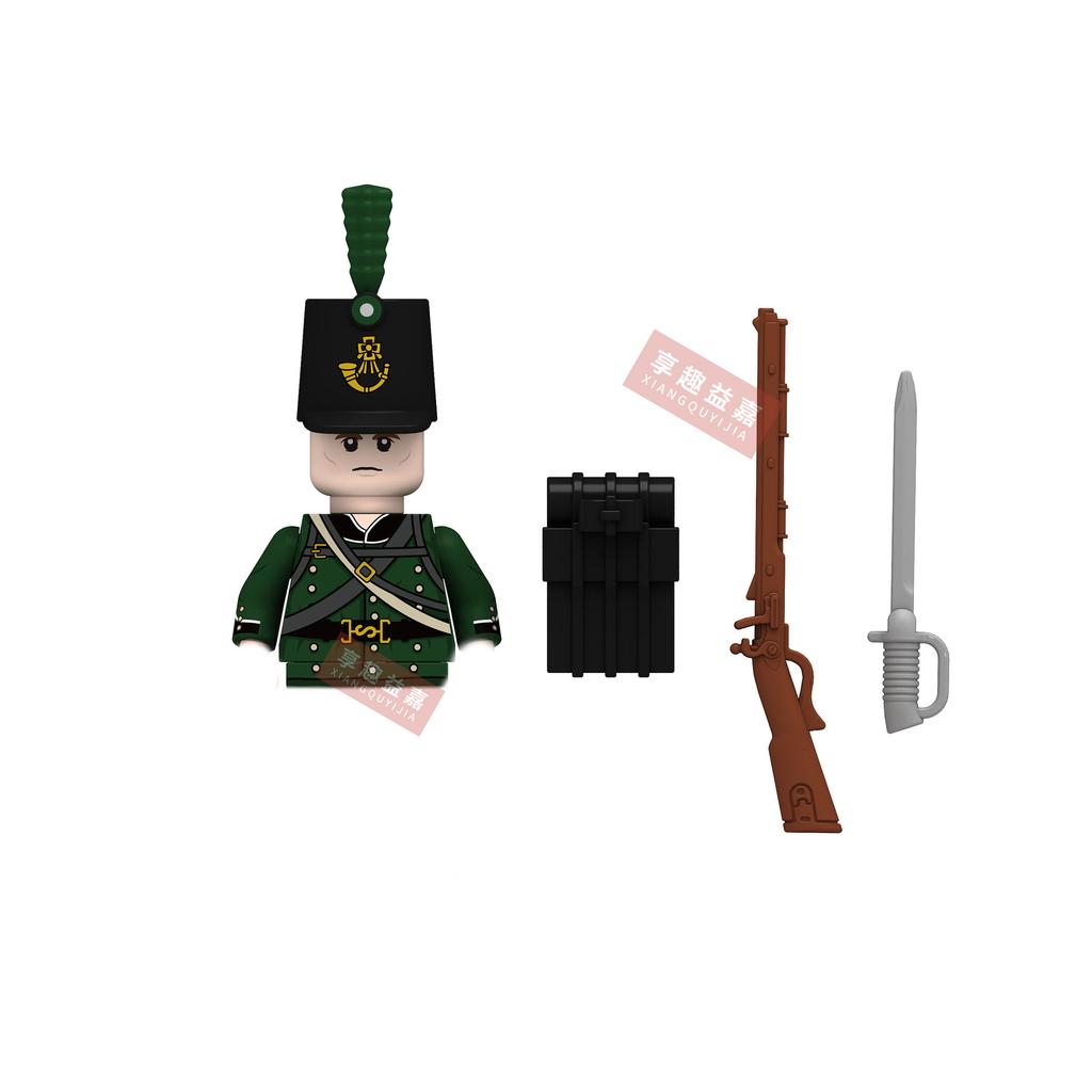 Military affairs Napoleon French Cuirassier Dragoon Building Blocks Model Bricks mini Action toy Figures Toy gift for children