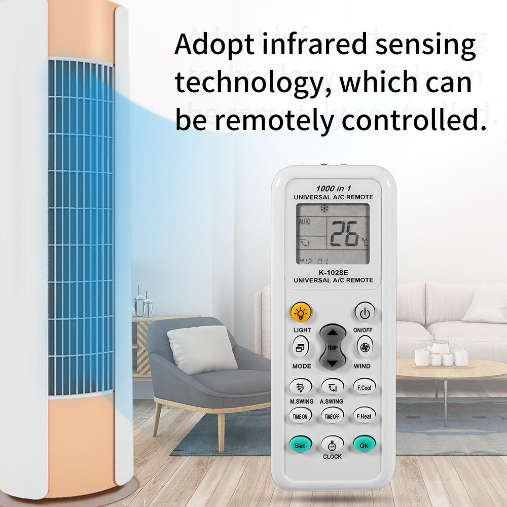 Universal K-1028E Air Conditioner Remote Control - Infrared, Supports Multi-Brand, OEM
