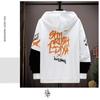 Spring Men Sports Suit Casual Hooded Pullover Thin Fleece Sportswear All-match Clothes for Teenage Students
