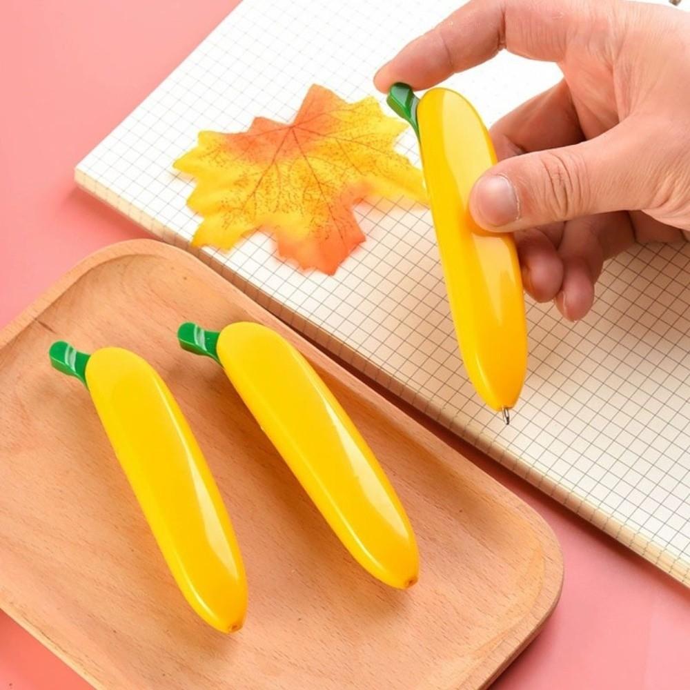 1pc Cute Banana Shape Ballpoint Pen Plastic Fruit Pencil Home Writing Ballpoint Pens  Office