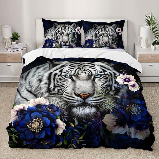 Three-Piece Bedding Home Textiles Animal Digital Printing Quilt Cover Sheet Kit
