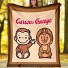 1pc Curious George8 Theme Blanket - Digital Print, Polyester, Cozy for All Seasons, Perfect for Outdoor, and Travel
