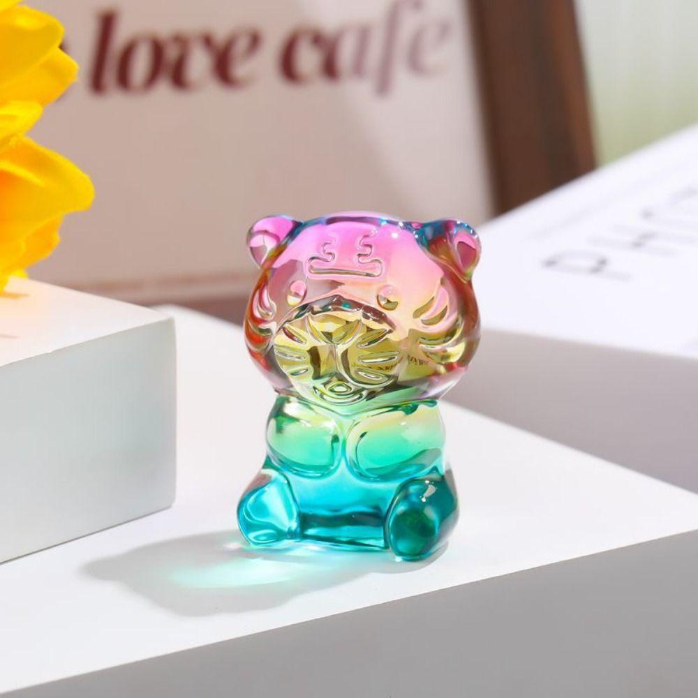 Crystal Cartoon Animal Figurines Elegant Mini Miniature Figure Desktop Ornament