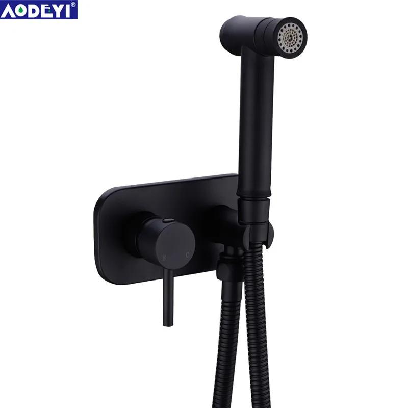 Brass Toilet Bidet Spray Handheld Cleaning Diaper Hot Cold Black Bathroom Shower Set Gold Douche Kit Portable Sprayer Jet