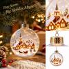 3D Christmas Tree Ball Ornament - Clear Hanging Plastic Lighted Decoration for Holiday Trees